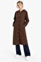 Women's Hooded Snap Fastener Quilted Long Coat - 2
