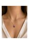 Purple Butterfly Design Women's Necklace with Premium Lighted Box - 3