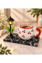 Led Street Light Cherry Patterned Bowknot Mug and Led Lighted Heart-Holding Lovers Figurine Jar - 4