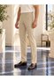 Men's Comfort Fit Textured Chino Trousers Beige 0173Dngr - 6
