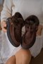 Pevra Thick Sole Buckle and Fur Women's Boots - Brown Suede - 2