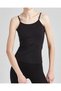 Women's Black Thread Strap Seamless Cotton Undershirt - 5