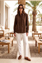 Rope Detailed Shirt 510127 Brown - 4