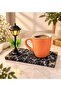 Led Street Light Orange Mug and Scented Candle with Black Marble Base - 4