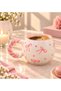 Led Street Light Pink Bow Mug and Led Light-Up Heart Holding Lovers Figurine Jar - 2