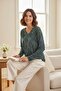 Women's Knitted Long Sleeve V-Neck T-Shirt
