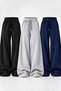 3 Pieces Black/Gray/Navy Blue Women's Wide-Legged Sweatpants High Waist Double Pockets Lace-Up Comfortable Fit Wide Leg Sports Pants