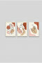 3-Piece Single Line Minimal White Wooden Framed Mdf Painting Set - Bathroom Wall Decor Huhu3283 - Triple Painting Set White Frame - 2