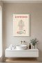 Unwind Bathrobe and Towel White Wood Framed Mdf Painting - Vintage Bathroom Sign Bathroom Decor Huhu3254 - Single Painting White Frame