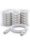 Cat6 Ethernet Patch Cable 1M White, 24AWG Full Copper, Fluke Tested RJ45 LAN Cable, Bulk Pack of 30 PCS