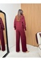 Women's Gold Buttoned Shirt Collar Knitwear Set - 3