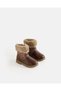 Girls Brown Fur Trim Ankle Boots - 2