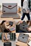 ®   15.6 Inch Gray Velcro Felt Laptop and Briefcase, Notebook Computer and File Carrying Bag - 3