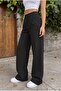 High Waist Wide Leg Loose-Fitting Buttoned Fabric Trousers - 3