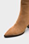 Lyda Pointed Toe Thick Heeled Half Zipper Stylish Women's Boots - 4