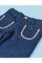 Infant Girls Navy Wide Leg Jeans - 2