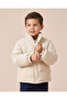 Boys Ivory Quilted Patch Jacket
