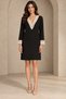 City Chic |   New Season Women's Long Sleeve Lace V-Neck Viscose Two Thread Short Dress - 3