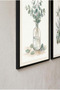 2-Piece Eucalyptus and Monstera Black Wooden Framed Mdf Bathroom Table Set Huhu3267 - Double Table Set Black Frame - 3