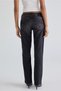 Women's Black Low-Rise Slim-Straight Spanish Flare Jeans - 4