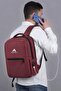 ®   Burgundy Laptop Backpack, Notebook Bag with Computer-Protected Internal Compartment, Organizer Pocket - 3