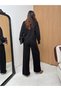 Women's Gold Buttoned Shirt Collar Knitwear Set - 3