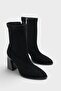 Lenka Stretch Side Zipper Pointed Toe Heeled Women's Boots