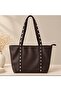 Modern Design Studded Women's Shoulder and Shoulder Bag - 3