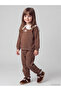 Brown Bow Detail Baby Girl Jogger Sweatpants