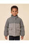 Boys Grey Colour-Block Jacket