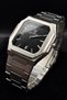 Steel Cord Square Black Dial Men's Wristwatch - 2
