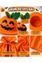 Children's Pumpkin Bowler Hat and Cloak Set Kids Pumpkin Costume Halloween Halloween Hat Cloak Set - 4