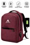 ®   Burgundy Laptop Backpack, Notebook Bag with Computer-Protected Internal Compartment, Organizer Pocket