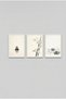 3-Piece Japandi Stone and Water White Wooden Framed Mdf Painting Set - Bathroom Wall Decor Huhu3282 - Triple Painting Set White Frame - 2
