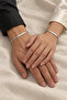 2-Piece Unisex Stainless Steel Silver Crushed Chain Bracelet – Lover's Bracelet - 3