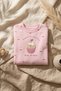 Baby Girl Pink Cupcake Embroidered Sweatshirt and Fuchsia Ribbed Leggings 2-Piece Top and Bottom Set - 6
