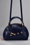 Midnight Navy |   Night Blue Women's Shoulder Bag with Gold Accessories and Eyelet Detail Ref.672466 - 4