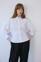 Off-Shoulder Bat Sleeve White Shirt