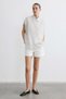 Striped Low Sleeve Ecru Shirt - 2