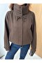 Women's Lace-Up Stand Collar Buttoned Jacket - 4