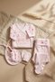 Flora Mini Lady 100% Cotton Polka Dot Pink Newborn Hospital Release - 5 Piece Baby Set - 2