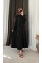 Asymmetrical Cut Sandy Skirt Set - Mg - Black - 2