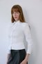 Padded Long Sleeve White Shirt - 4