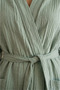 Muslin Peshtemal Kimono Bathrobe Short - 100% Cotton, Natural Texture - 6
