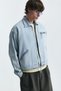 Oversize Zipper Closure Denim Coat - 2