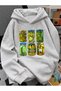 Women'S/Unisex Pickle Canned Food Printed Black Hooded Sweatshirt & Hoodie - 2