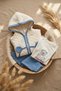 Baby Teddy Bear Hooded Quilted Jacket, Cotton Bodysuit and Ribbed Bottom Tracksuit 3-Piece Combination Set - Ek - 2