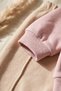 Flora Bloom 3D Daisy Detailed Powdered Rose Sweatshirt and Ribbed Beige Trousers Baby Top and Bottom Set - 6