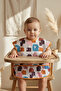 Woolyjoy Colorful Sheep Pattern Stain-Proof and Liquid-Proof Baby Food Bib with Pockets - Blw Compatible Sleeveless