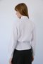 Off-Shoulder Bat Sleeve White Shirt - 8